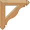 Ekena Millwork Funston Arts and Crafts Rough Sawn Bracket w/ Offset Brace, Western Red Cedar, 6"W x 24"D x 24"H BKT0604X24X24FST03RWR - alternate 2